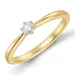 0,10 ct lab grown diamant solitairering i 9 karat gull 0,10 ct