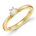 0,20 ct lab grown diamant solitairering i 9 karat gull 0,20 ct