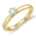 0,30 ct lab grown diamant solitairering i 9 karat gull 0,30 ct