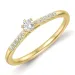 lab grown diamant ring i 9 karat gull 0,10 ct 0,09 ct
