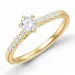 lab grown diamant ring i 9 karat gull 0,30 ct 0,13 ct
