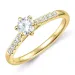 lab grown diamant ring i 9 karat gull 0,40 ct 0,14 ct