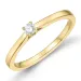 0,10 ct lab grown diamant solitairering i 9 karat gull 0,10 ct
