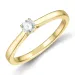 0,20 ct lab grown diamant solitairering i 9 karat gull 0,20 ct