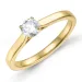 0,40 ct lab grown diamant solitairering i 9 karat gull 0,40 ct