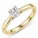 0,50 ct lab grown diamant solitairering i 9 karat gull 0,50 ct