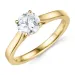 1,00 ct lab grown diamant solitairering i 9 karat gull 1,0 ct
