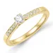 lab grown diamant ring i 9 karat gull 0,20 ct 0,09 ct