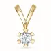 0,40 ct lab grown diamant anheng i 9 karat gull 0,40 ct
