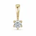 0,10 ct lab grown diamant solitaireanheng i 9 karat gull 0,10 ct