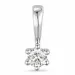 0,10 ct lab grown diamant solitaireanheng i 9 karat hvitt gull 0,10 ct