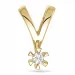 0,05 ct lab grown diamant anheng i 9 karat gull 0,05 ct