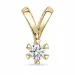0,20 ct lab grown diamant anheng i 9 karat gull 0,20 ct