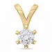 lab grown diamant anheng i 9 karat gull 1,0 ct
