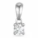 0,10 ct lab grown diamant solitaireanheng i 9 karat hvitt gull 0,10 ct
