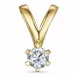 0,20 ct lab grown diamant solitaireanheng i 9 karat gull 0,20 ct