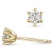 2 x 0,40 ct lab grown diamant solitaireørepynt i 9 karat gull med lab grown diamant 