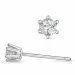 2 x 0,10 ct lab grown diamant solitaireørepynt i 9 karat hvitt gull med lab grown diamant 