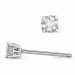 2 x 0,10 ct lab grown diamant solitaireørepynt i 9 karat hvitt gull med lab grown diamant 