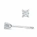 2 x 0,10 ct lab grown diamant solitaireørepynt i 9 karat hvitt gull med lab grown diamant 