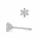 2 x 0,10 ct lab grown diamant solitaireørepynt i 9 karat hvitt gull med lab grown diamant 