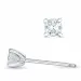 2 x 0,20 ct lab grown diamant solitaireørepynt i 9 karat hvitt gull med lab grown diamant 