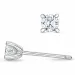 2 x 0,20 ct lab grown diamant solitaireørepynt i 9 karat hvitt gull med lab grown diamant 