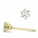 2 x 0,16 ct lab grown diamant solitaireørepynt i 9 karat gull med lab grown diamant 