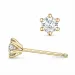 2 x 0,20 ct lab grown diamant solitaireørepynt i 9 karat gull med lab grown diamant 