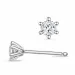 2 x 0,20 ct lab grown diamant solitaireørepynt i 9 karat hvitt gull med lab grown diamant 