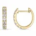 14 mm creol i 9 karat gull med lab grown diamant 