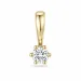 0,10 ct lab grown diamant solitaireanheng i 9 karat gull 0,10 ct