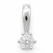 0,10 ct lab grown diamant solitaireanheng i 9 karat hvitt gull 0,10 ct