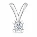 0,20 ct lab grown diamant solitaireanheng i 9 karat hvitt gull 0,20 ct
