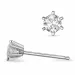2 x 0,20 ct lab grown diamant solitaireørepynt i 9 karat hvitt gull med lab grown diamant 