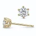 2 x 0,20 ct lab grown diamant solitaireørepynt i 9 karat gull med lab grown diamant 