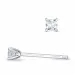 2 x 0,06 ct lab grown diamant solitaireørepynt i 9 karat hvitt gull med lab grown diamant 