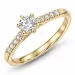 lab grown diamant ring i 9 karat gull 0,30 ct 0,13 ct
