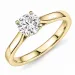 1,00 ct lab grown diamant solitairering i 9 karat gull 1,0 ct
