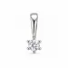 0,05 ct lab grown diamant solitaireanheng i 9 karat hvitt gull 0,05 ct