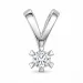 0,20 ct lab grown diamant solitaireanheng i 9 karat hvitt gull 0,20 ct