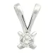 0,20 ct lab grown diamant solitaireanheng i 9 karat hvitt gull 0,20 ct