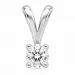 0,20 ct lab grown diamant solitaireanheng i 9 karat hvitt gull 0,20 ct