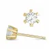 2 x 0,10 ct lab grown diamant solitaireørepynt i 9 karat gull med lab grown diamant 