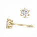 2 x 0,20 ct lab grown diamant solitaireørepynt i 9 karat gull med lab grown diamant 