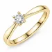 0,30 ct lab grown diamant ring i 14 karat gull 0,30 ct