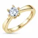 1,00 ct lab grown diamant ring i 14 karat gull 1,00 ct