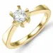 0,40 ct lab grown diamant ring i 14 karat gull 0,40 ct