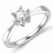 0,40 ct lab grown diamant ring i 14 karat hvitt gull 0,40 ct