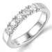 lab grown diamant ring i 14 karat hvitt gull 5 x 0,10 ct